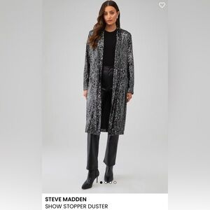 Steve Madden Show Stopper Duster in Gunmetal